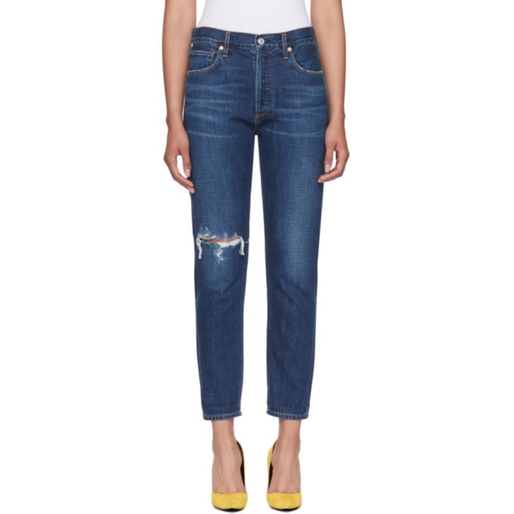 CITIZENS OF HUMANITY LIYA HIGH RISE CLASSIC FIT CROP JEANS